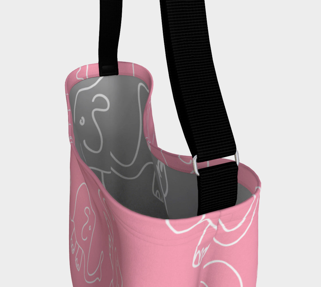 Jungleopia Pink and Grey Elephant Tote